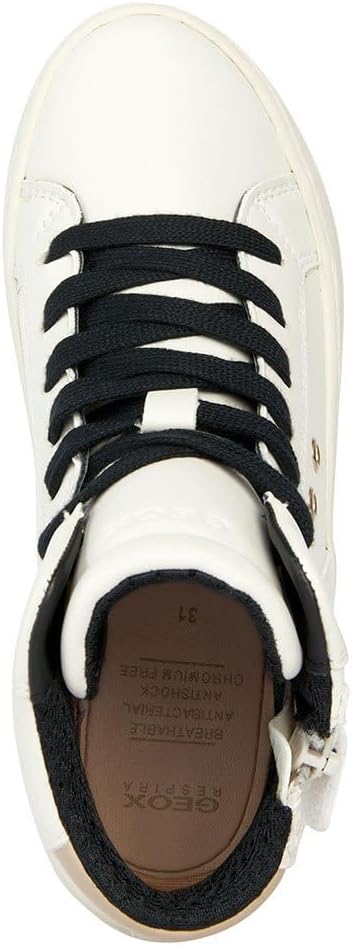 Geox Mädchen J Kalispera Girl A Sneaker 24 EU Lt Ivory Platinum, 24 EU Lt Ivory Platinum