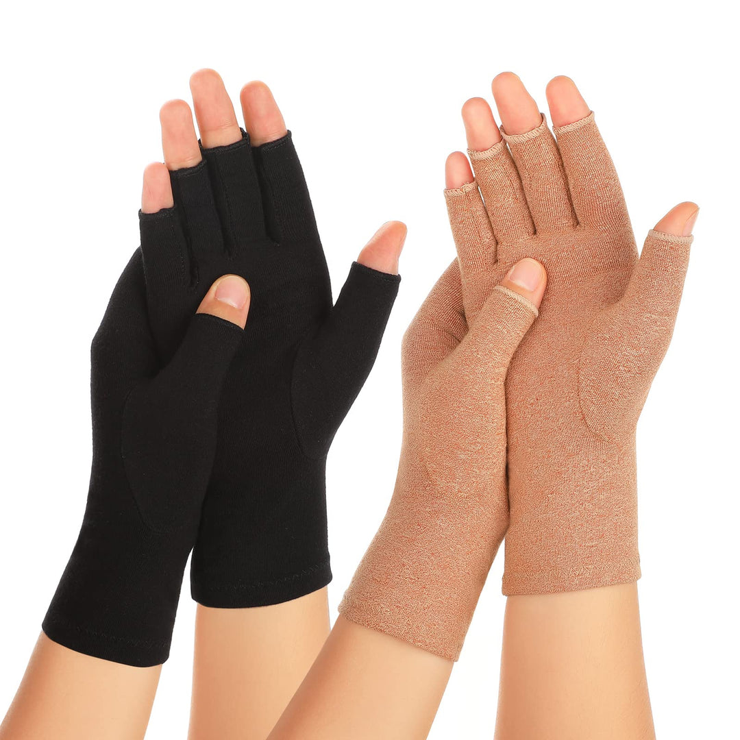 Zexhoor 2 Paar Arthritis Kompressionshandschuhe für Damen und Herren, Karpaltunnelschmerzlinderung,