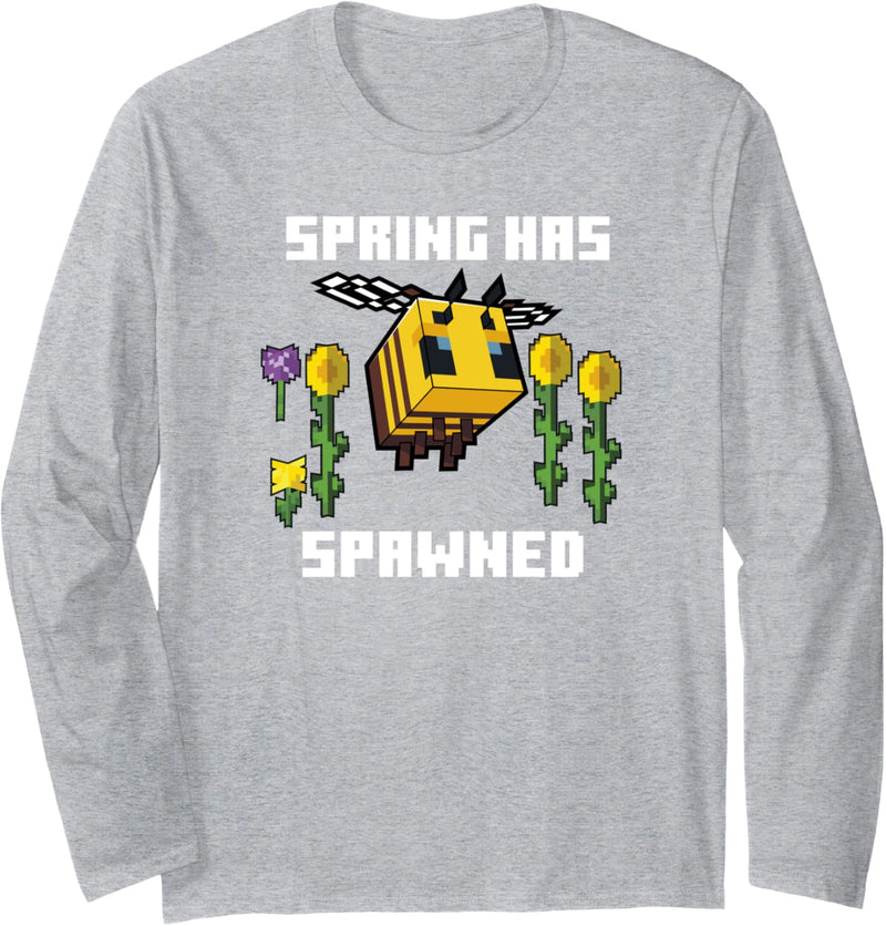 Minecraft Bee Spring Has Spawned Graphic Blocks Langarmshirt