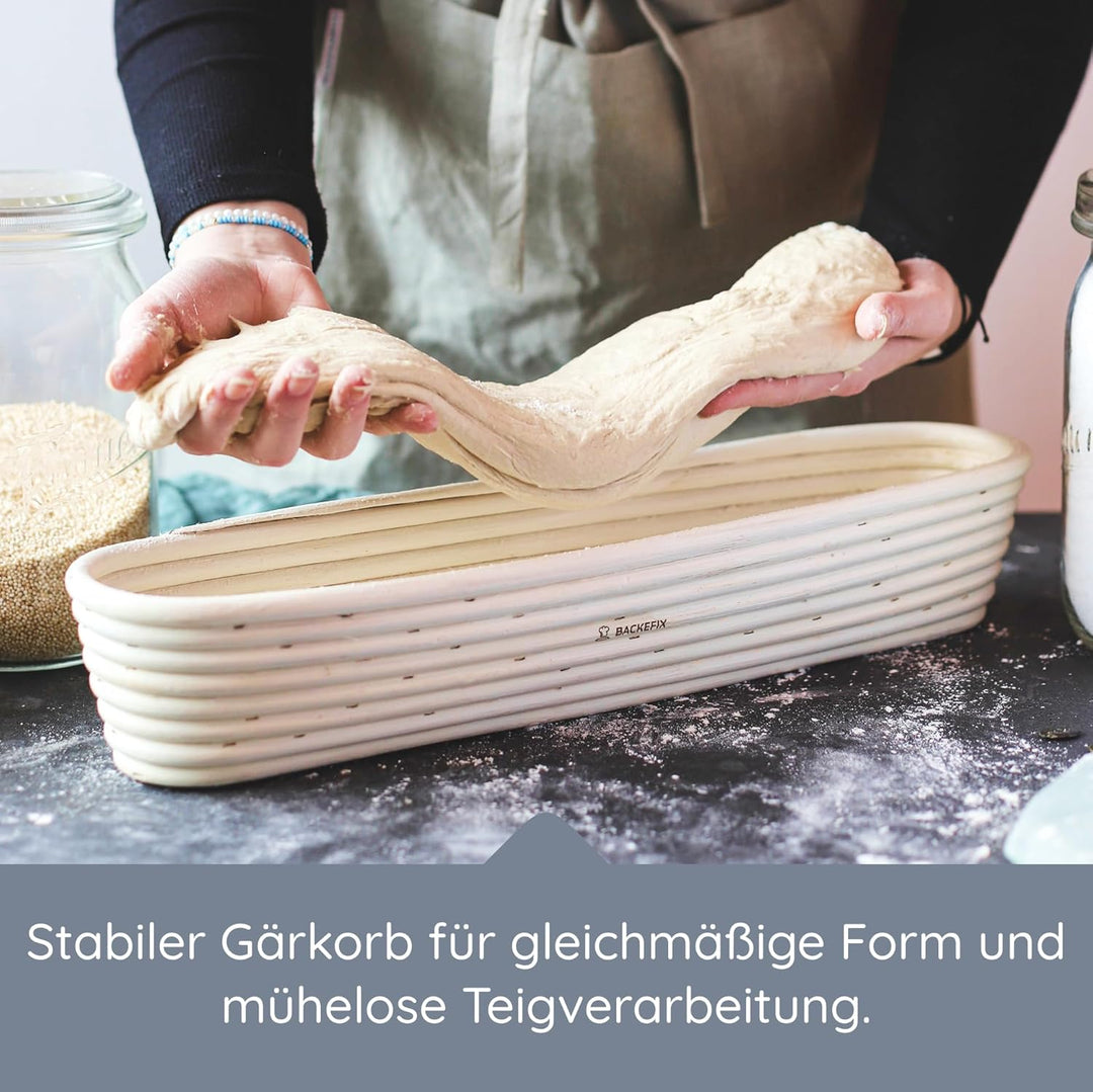 Backefix Baguette Set - die perfekte Grundausstattung zum Brot backen - Geschenk Set (Silikon Backma