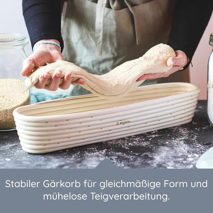 Backefix Baguette Set - die perfekte Grundausstattung zum Brot backen - Geschenk Set (Silikon Backma