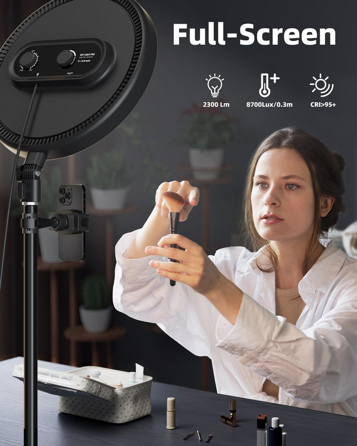 Weilisi Grosse Ringlicht mit 79" Stativ Handy für TikTok, Vlogging, Makeup