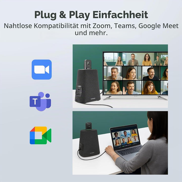 KanDao Meeting Ultra Standard - 4K-Videokonferenzkamera für PC/Mac, integriertes Android, AI-Mikrofo