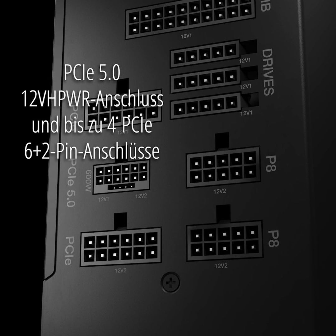 be quiet! Pure Power 12 M 850W, ATX 3.0- und PCIe 5.0 kompatibel, 80 Plus Gold, moduleres Netzteil,
