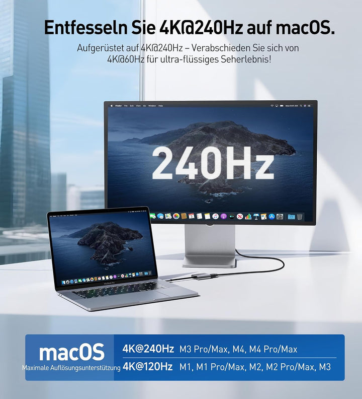 Cable Matters 48Gbps USB-C auf HDMI 2.1 Adapter mit 140W Power Delivery, 140W
