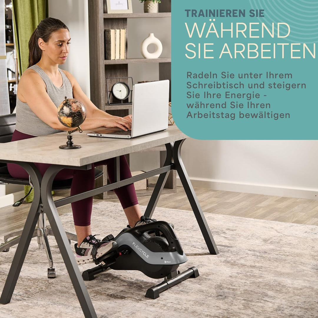 Lifepro 3-in-1-Fahrrad-Pedaltrainer unter dem Schreibtisch mit Widerstandsbändern – Arm-, Fuss- und