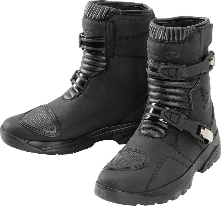 Pharao Robson WP Damen Motorradstiefel Kurz - Atmungsaktiv - Wasserabweisend 39 EU Schwarz, 39 EU Sc