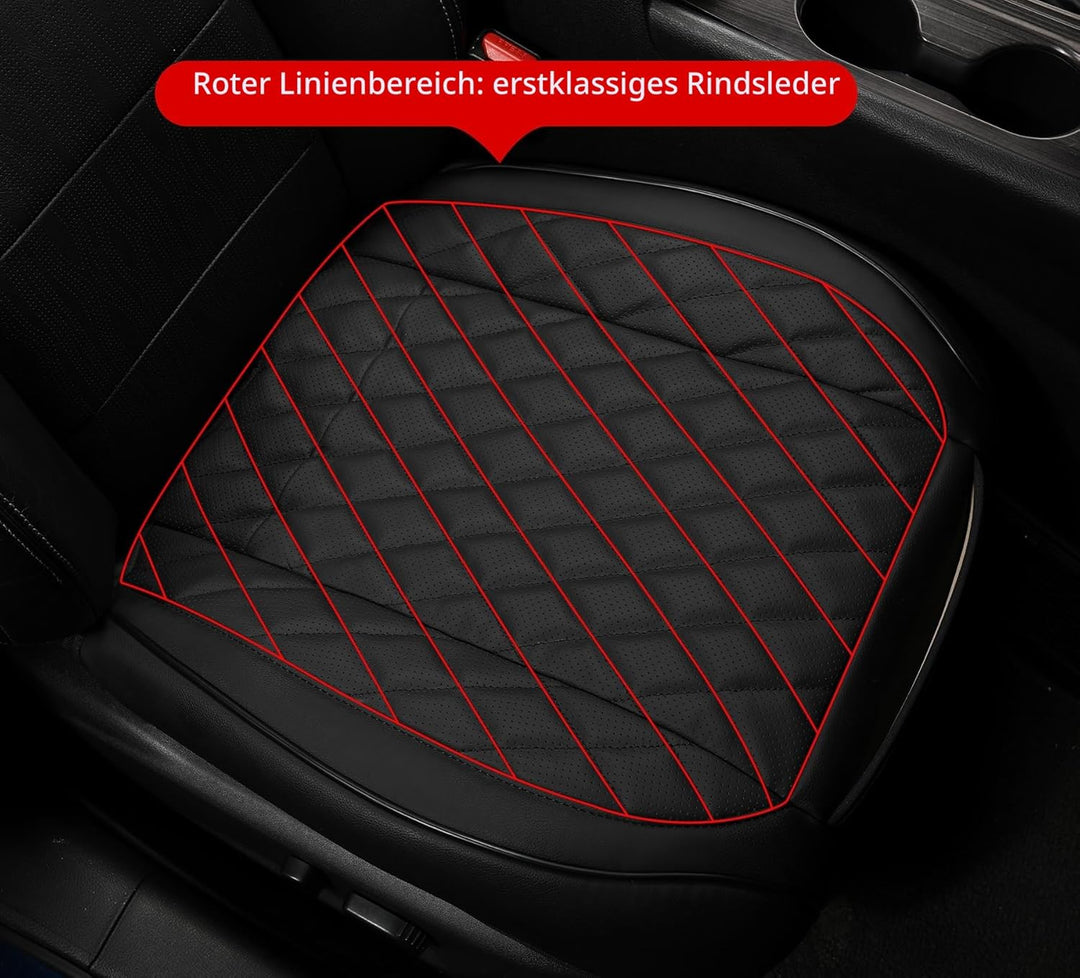 1 Stück Echtes Rindsleder sitzbezug Auto vordersitze,sitzkissen Auto fahrersitz,Echtes Leder Set,Kfz