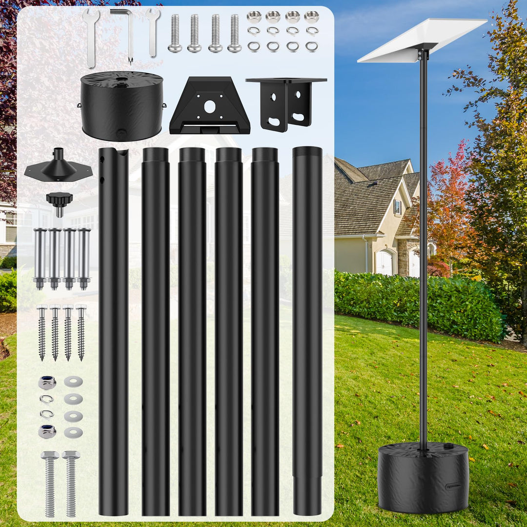 IMAYCC Starlink Gen 3 Halterung, 7.9 FT Verstellbare Starlink Gen 3 Pole Mount Kit mit Starlink Gen