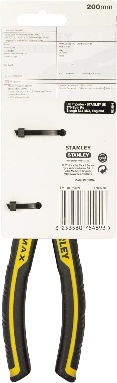 Stanley FatMax Multifunktionszange / Universalzange 6-in-1 (Abisolierzangen-, Ringschlüssel-, Kombin