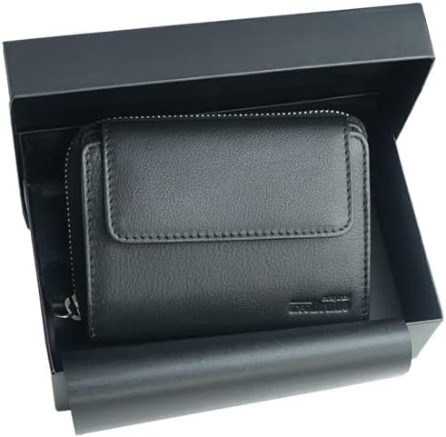 orso Bruno original schönes Damen Portemonnaie Leder schwarz Damengeldbörse mittelgross klein kompak