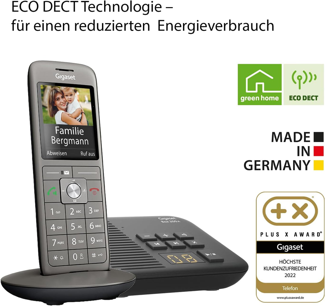 Gigaset CL660A - Schnurloses DECT-Telefon mit Anrufbeantworter und grossem TFT-Farbdisplay - moderne