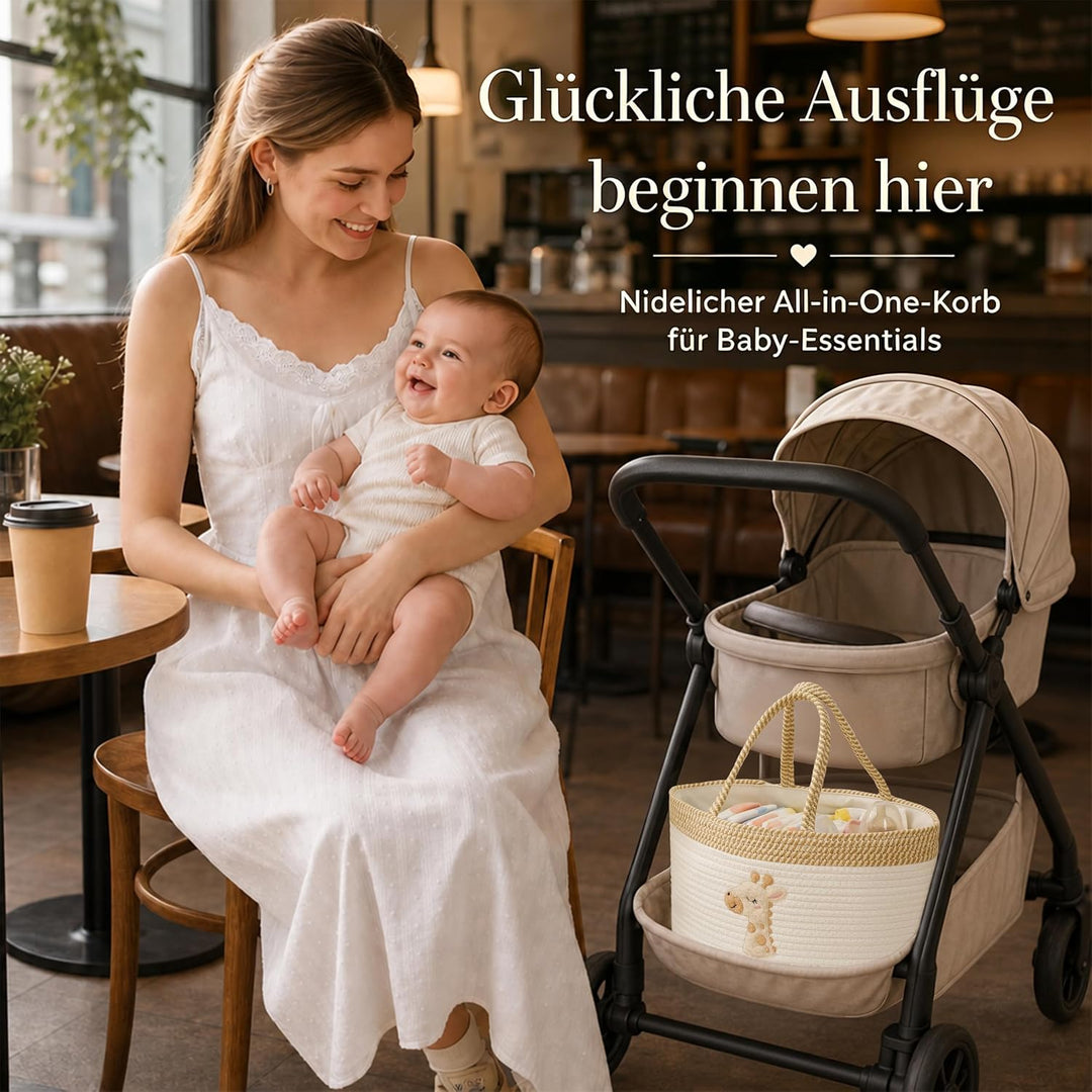 Wickel Organizer Wickeltasche Organizer, Baumwollseil Wickelkorb, Wickelorganizer Mit Griff, Baby Er