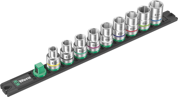 Wera 05005460001 Nuss-Magnetleiste C 4 Zyklop Steckschlüsseleinsatz-Satz, 1/2"-Antrieb, 9-teilig C 4