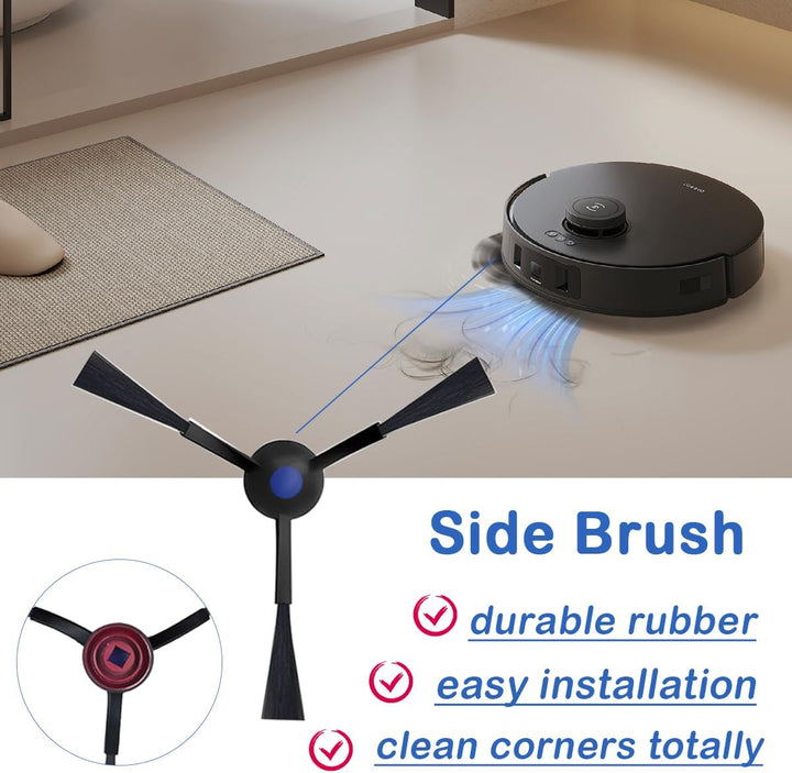 Ersatzteile Set für ECOVACS DEEBOT T30S / T30S PRO, Zubehör mit 1 Hauptbürste, 4 Staubbeutel, 6 Wisc