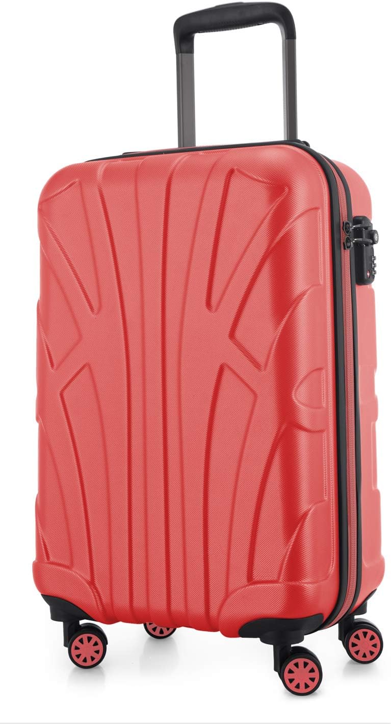suitline Handgepäck Hartschalen-Koffer Koffer Trolley Rollkoffer Reisekoffer, TSA, 55 cm, ca. 34 Lit
