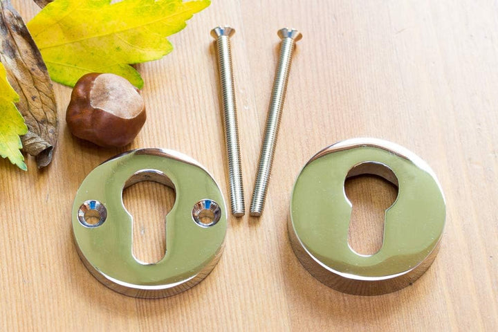 Antikas - Sicherheits-Rosette Chrom poliert, Schloss-Rosette für Profilzylinder-Schloss