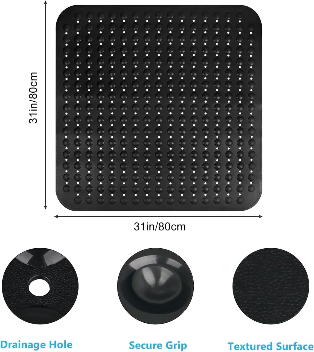 Mofonky Duschmatte rutschfest Antirutschmatte Dusche: 80 x 80 cm Duscheinlage Duschwanneneinlage Rut