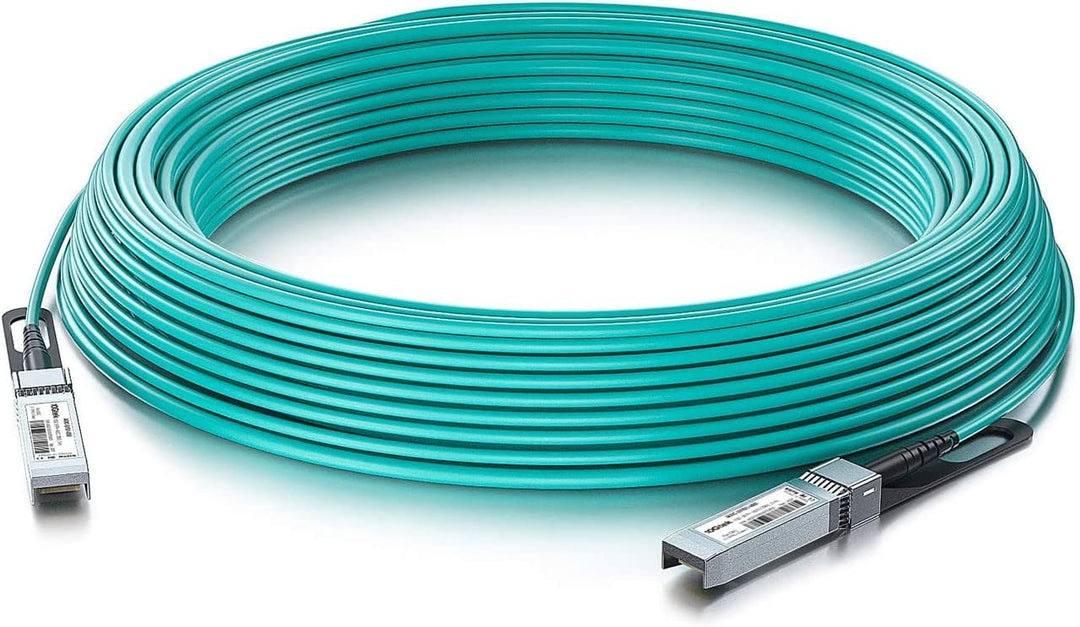 10Gtek für Ubiquiti UniFi 10GbE SFP+ AOC Kabel 5-Meter, 10GBASE Active Optical SFP+ OM3 MMF Cable fo