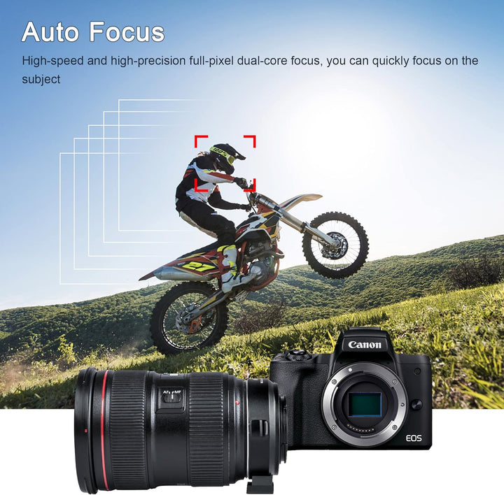 VILTROX EF-EOS M2 Speedbooster 0,71 x Autofokus-Objektiv Halterungsadapter Kompatibel mit Canon EF-O