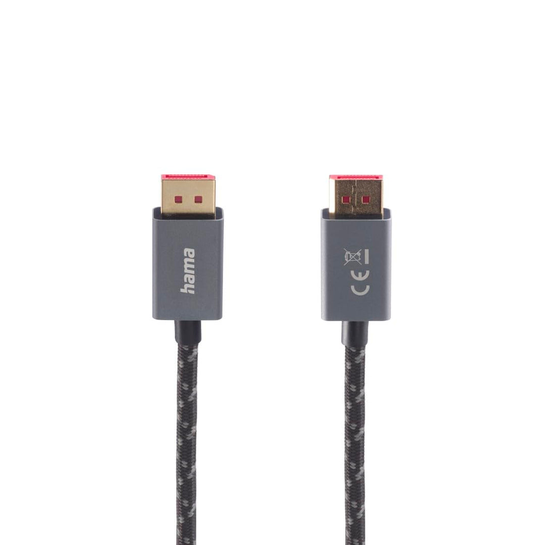 Hama Displayport Kabel 2m lang DP Kabel 1.4 (Display Port Cable mit Ultra HD 8k @ 60 Hz, Monitorkabe
