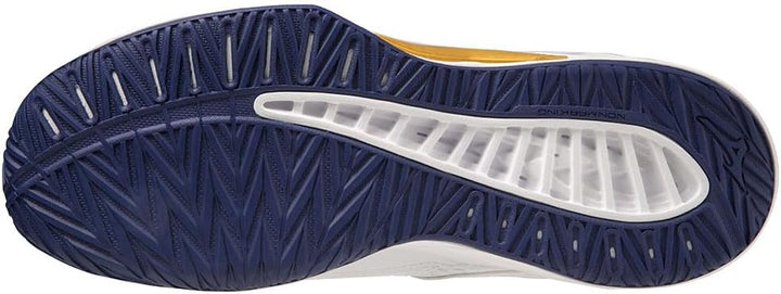 Mizuno Unisex Thunder Blade Z Mid Volleyball, White Blueribbon MP Gold, 46.5 EU