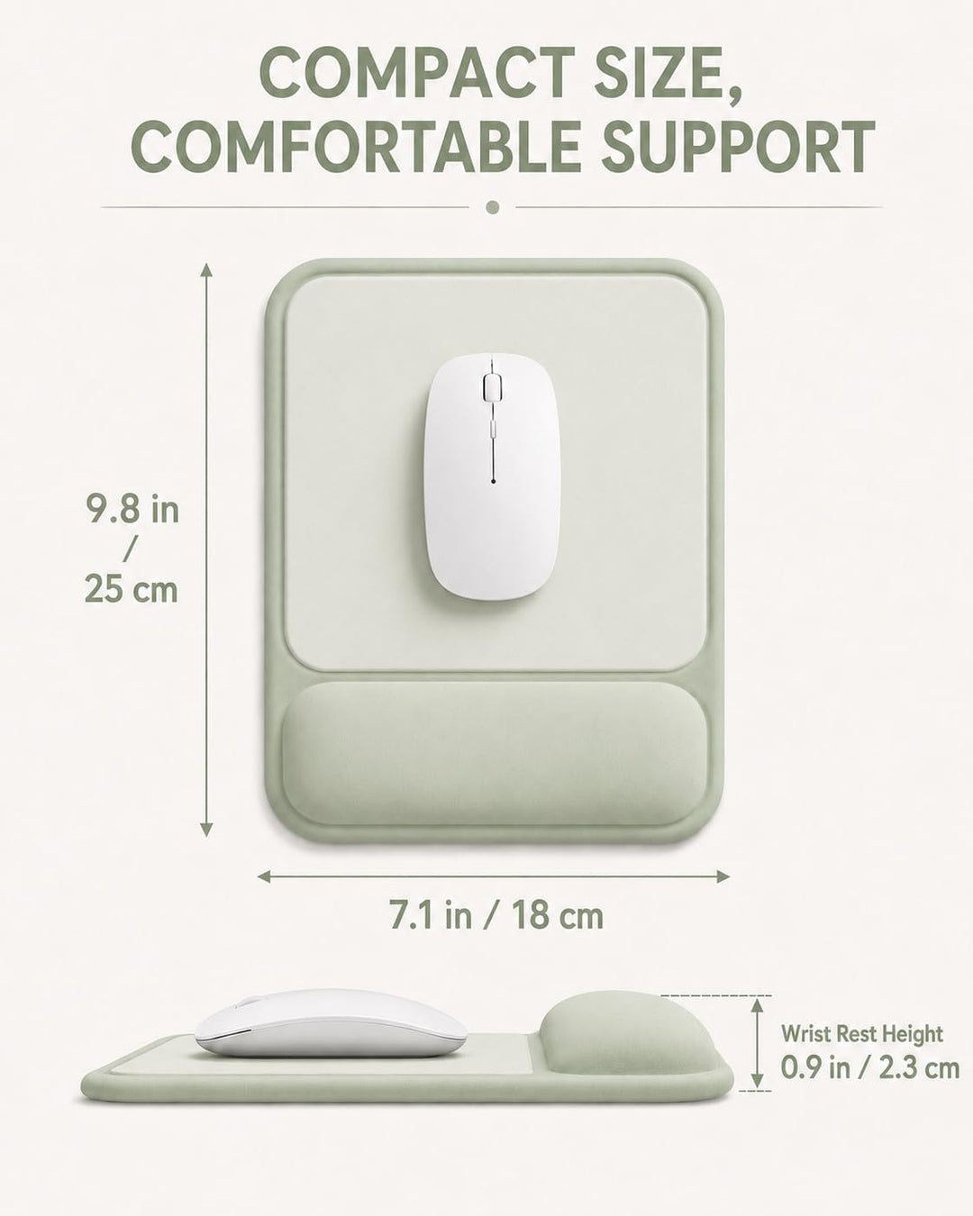 Mauspad mit gelkissen Handgelenkauflage,mousepad ergonomisch Vertieftes Anti-Druck Design, Rutschfes