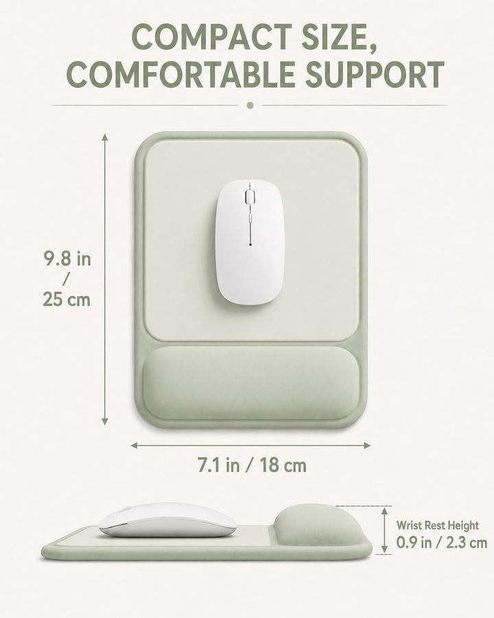 Mauspad mit gelkissen Handgelenkauflage,mousepad ergonomisch Vertieftes Anti-Druck Design, Rutschfes