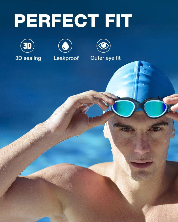 ZIONOR G1 - Polarisierte Schwimmbrille für Unisex und Erwachsene und Damen, beschlagfrei, 100% UV-Sc