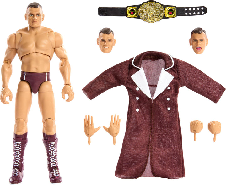 Mattel WWE Ultimate Edition Actionfigur & Zubehör, 15,2 cm grosses Gunther-Sammelset, austauschbare