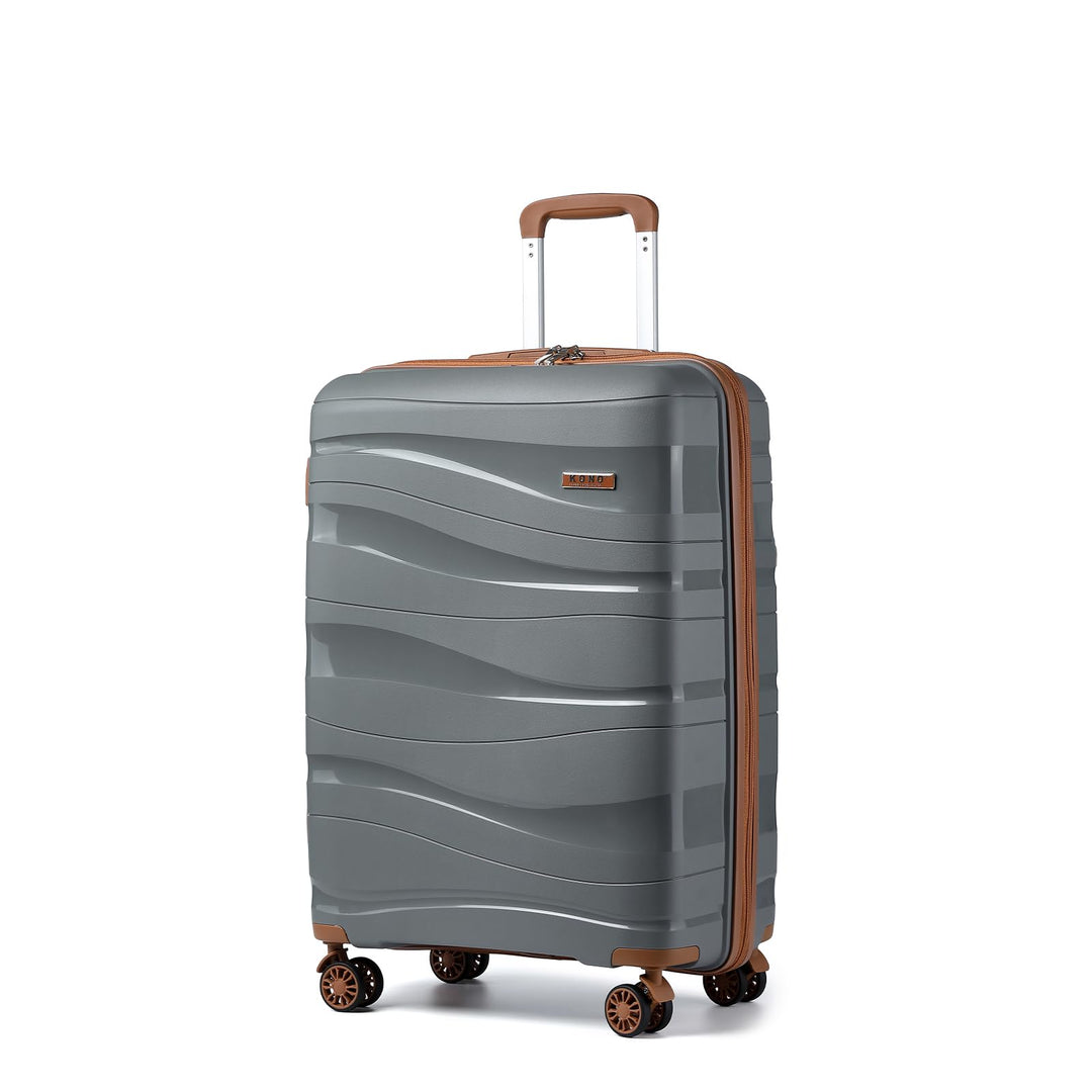 KONO Handgepäck Klein Koffer Trolleys 56cm Leicht Hartschalenkoffer Reisekoffer mit 4 Rollen und TSA