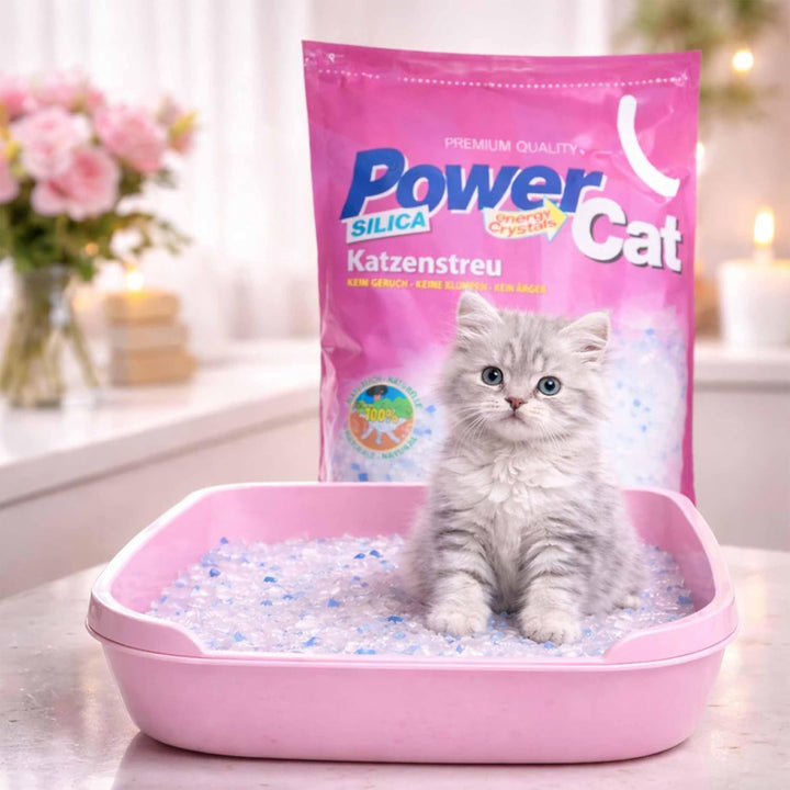 4 x 8 l = 32 L PowerCat Magic Silicat Katzenstreu