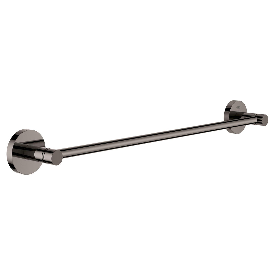 GROHE Essentials - Badetuchhalter (langlebige Oberfläche, geeignet zum Bohren oder Kleben), hard gra