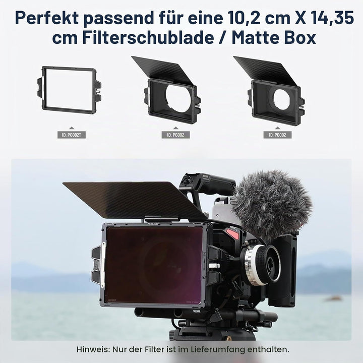 NEEWER ND0.6(2 Stops) Rechteckfilter ND Filter 4" x 5.65" KinoNeutraldichtefilter kompatibel mit Til