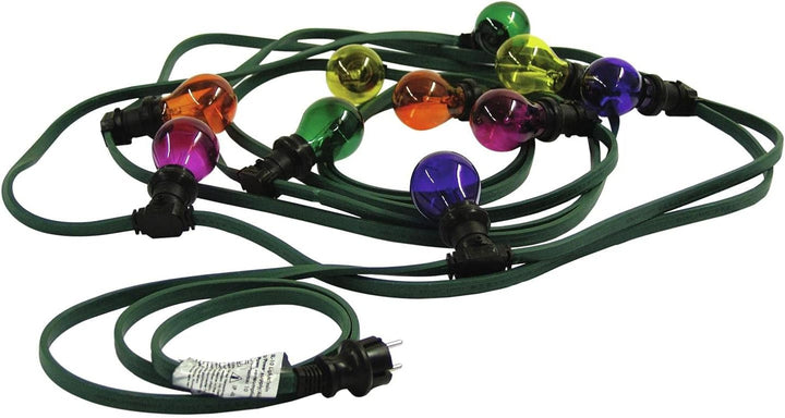 EUROLITE BL-10 E-27 Lichterkette mit 12 x Leuchtmittel | Wetterfeste Lichterkette mit 12 bunten Lamp