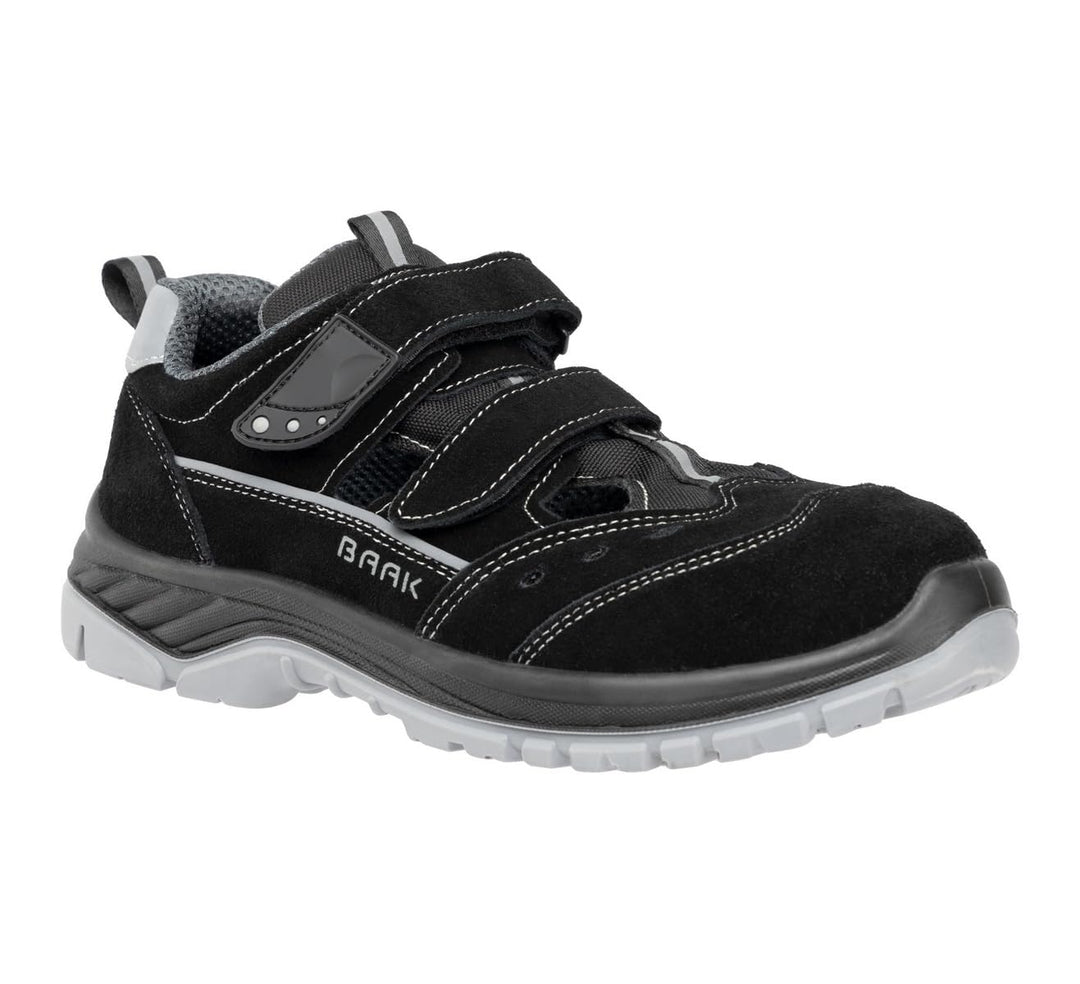 BAAK Sicherheitsschuhe Henry Industrial S1P Sicherheitssandalen BGR191 Grösse 39, schwarz, 8424, 39