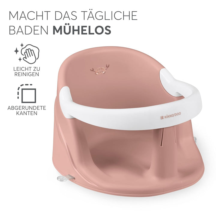 KikkaBoo Badewannensitz Baby ab 6 Monate OCEAN DEEP, rutschfest, BPA-frei, 4 Saugnäpfe, aufklappbare