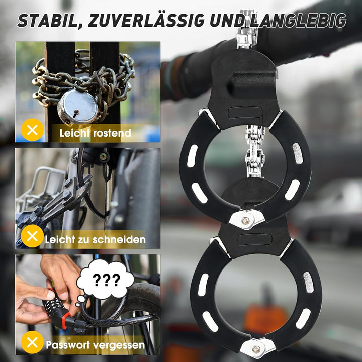 E Scooter Schloss, Handschellenschloss E Roller Schloss mit Drei Schlüssel, Hohe Sicherheit Diebstah