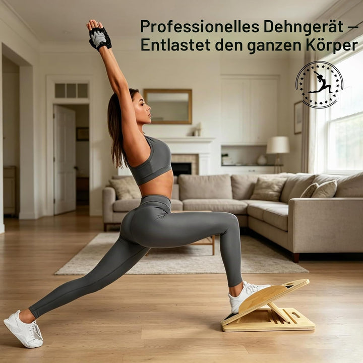 2-in-1 Wadendehner Schrägbrett aus Holz: Balance Board für Erwachsene, Massivholz-Klapp-Slant Board