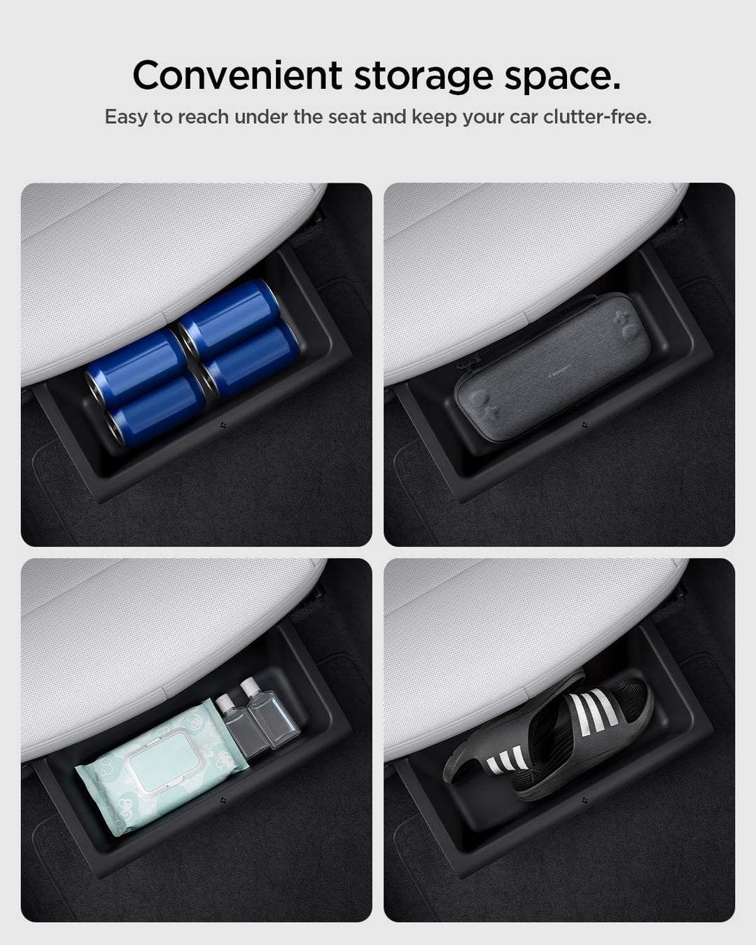 Spigen Tesla Model Y Juniper (Standard/Premium/Performance 2025–2026) Untersitz-Aufbewahrungsbox [1e