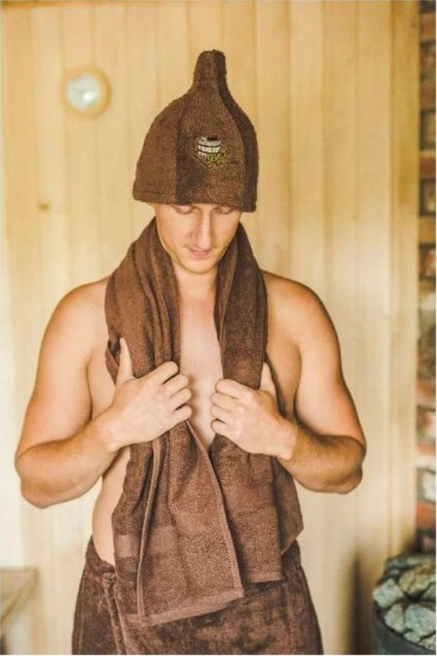 Sotra Saunamütze 100% Baumwolle – Weiche Frottee Sauna Kappe für Damen & Herren – Schutz für Haare &