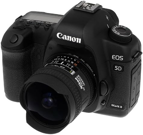 Fotodiox Pro Lens Mount Adapter, Nikon F Lens to Canon EOS Camera, for Canon EOS 1d,1ds,Mark II, III