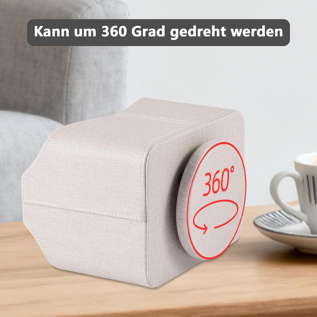 360-drehender Fernbedienungshalter, 5-Teile Nachttisch PU-Leder Multifunktionale Organizer Büro Schr