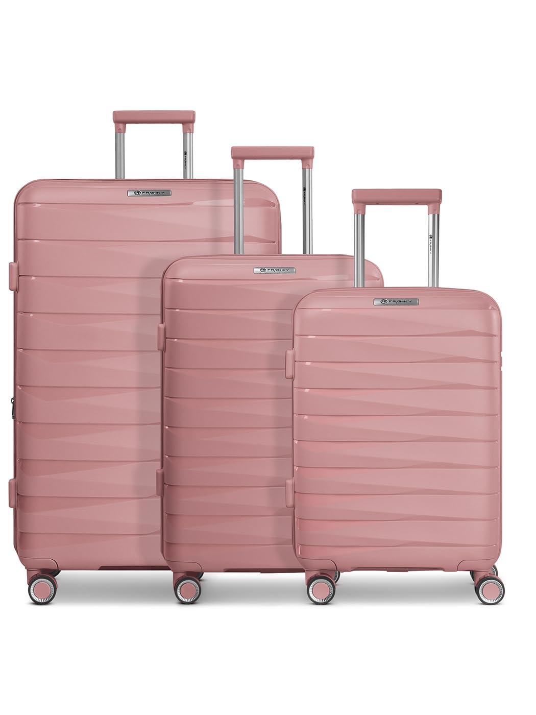 Franky Koffer-Set 3-teilig für Damen und Herren | Reise-Trolleys 49 x 28 x 74 cm aus hochwertigem, l