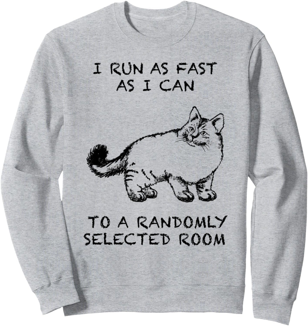 Sibirische Lustige Katze Zitat Hand gezeichnete Kunst Sweatshirt
