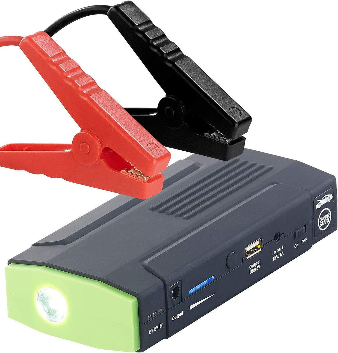 revolt Jump Starter: Notebook-Powerbank mit Kfz-Starthilfe & LED-Leuchte, 8.000 mAh, 400 A (Auto Pow