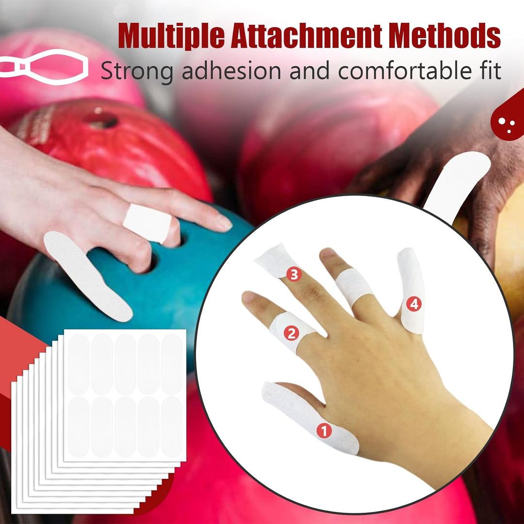 100 Stück Bowling-Daumenband – Bowling-Fingerband – Daumenbandschutz für Bowling (mehrere Farben, 2,