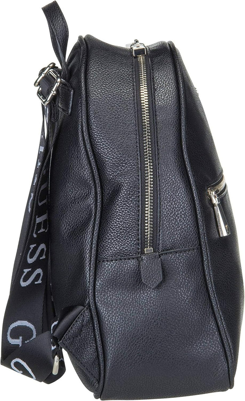 Guess Damen Vikky Backpack Hobo-Taschen, Einheitsgrösse Schwarz, Schwarz