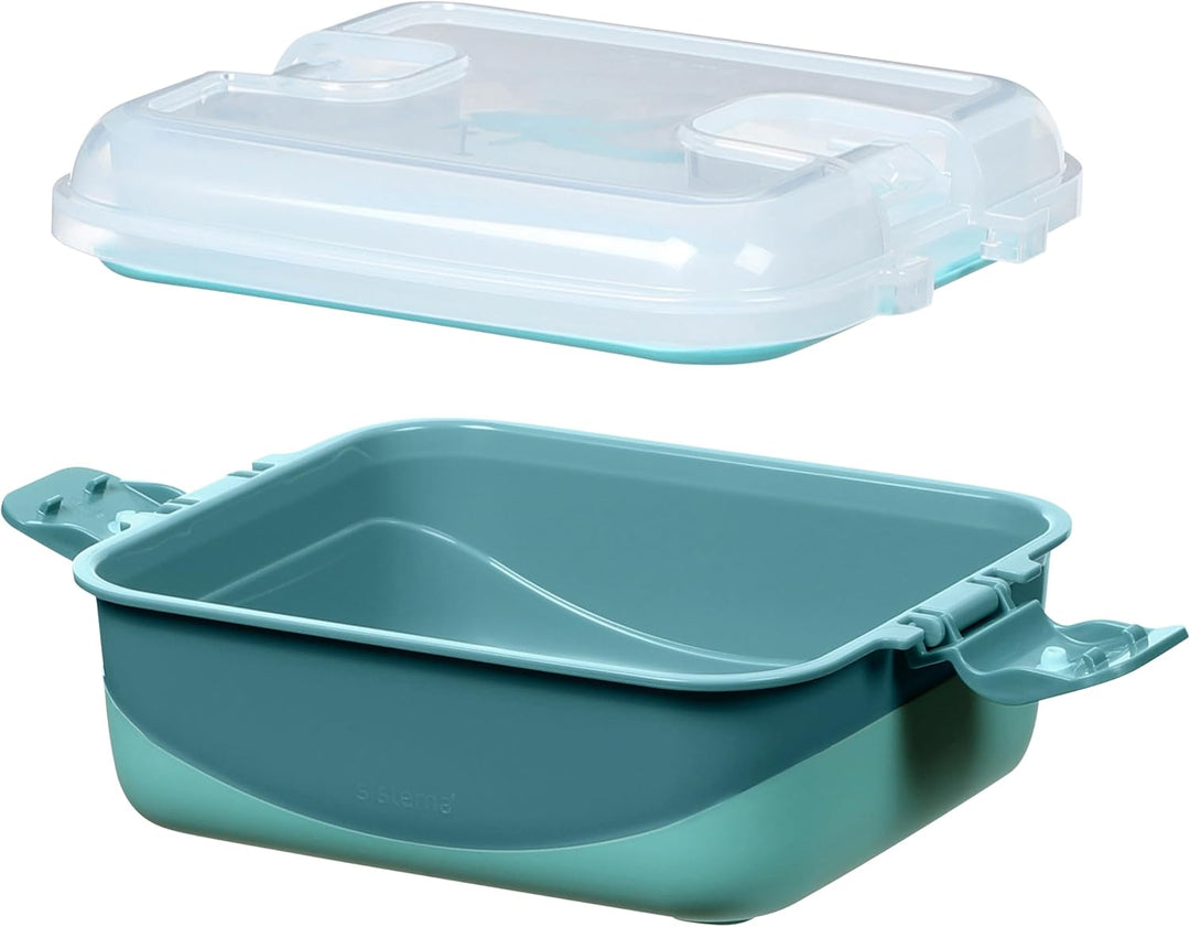 Sistema Heatables Microwave Food Containers | 1L | Leakproof Meal Prep Containers with Lids | 3 Coun
