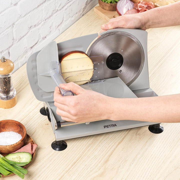 Petra PT4636VDE Elektrischer Allesschneider – Küchenschneidemaschine, Brot, Käse, Fleisch, Wurstschn